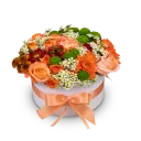 Box of orange flowers